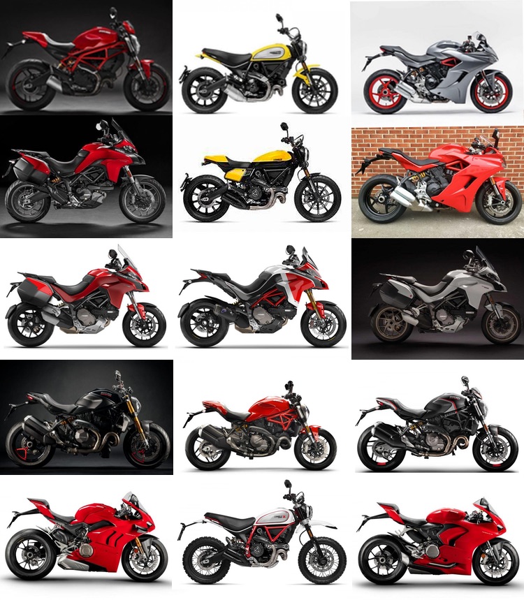 Current Ducati motorcycles in stock